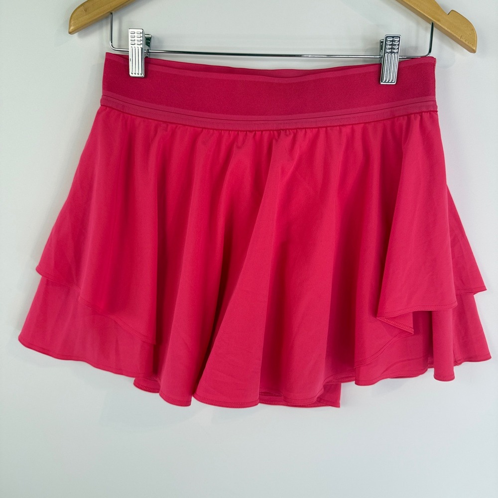 Lululemon Court Rival High-Rise Skirt Women 8 Pink Tiered Tennis Skort LW8AH3R